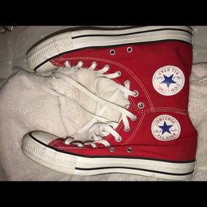 Red high top converse